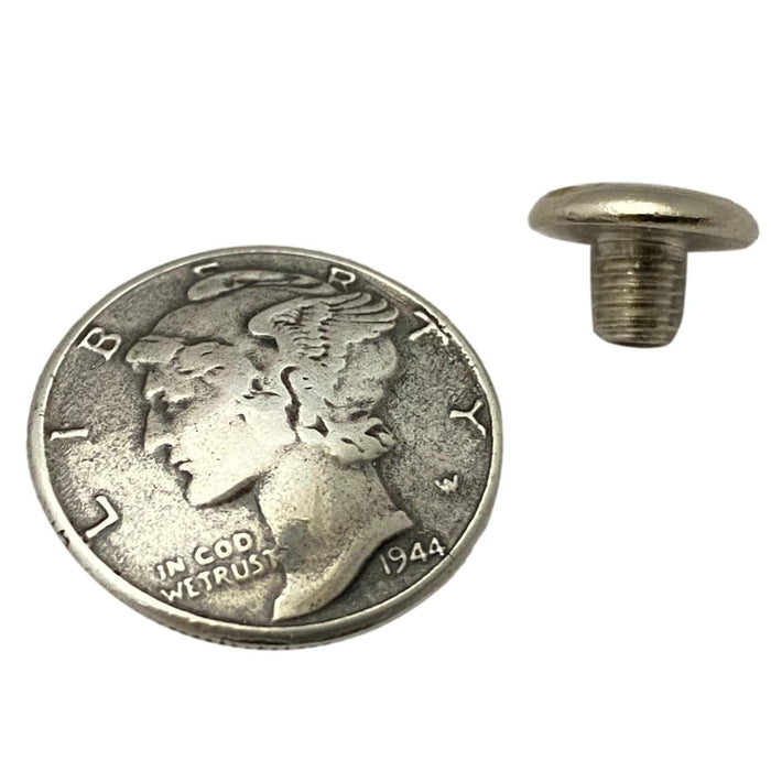 4 Pack Mercury Liberty United States Dime Screw Back Conchos - 5/8"