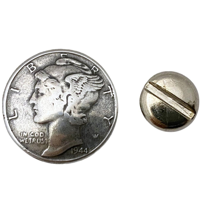 4 Pack Mercury Liberty United States Dime Screw Back Conchos - 5/8"