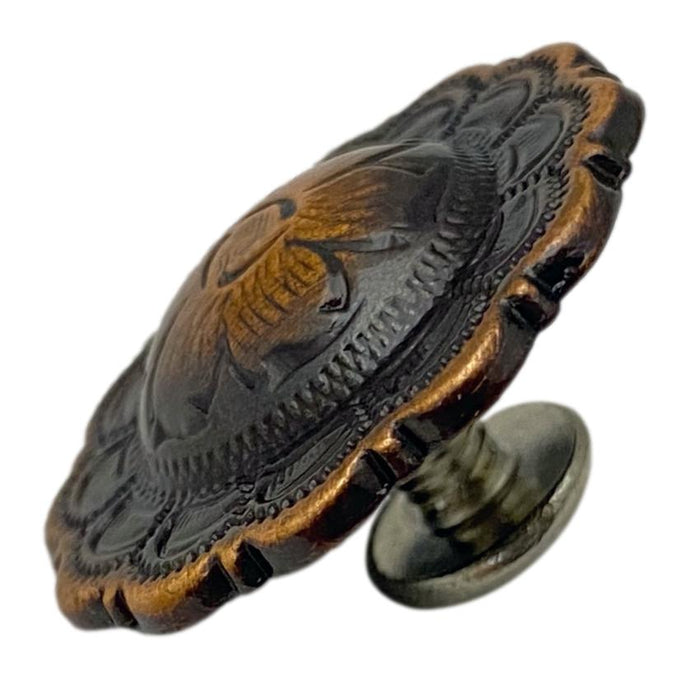 4 Pack Copper Flower Screw Back Conchos - 1"