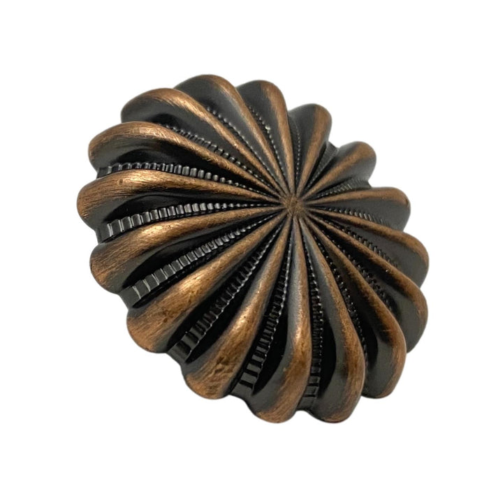 4 Pack Copper Daisy Screw Back Conchos - 1"