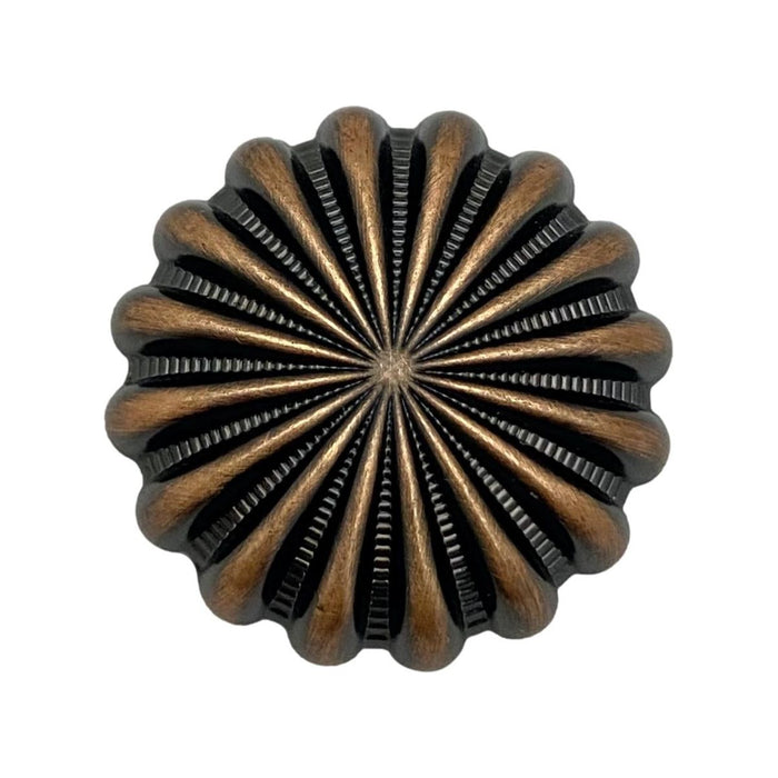 4 Pack Copper Daisy Screw Back Conchos - 1"