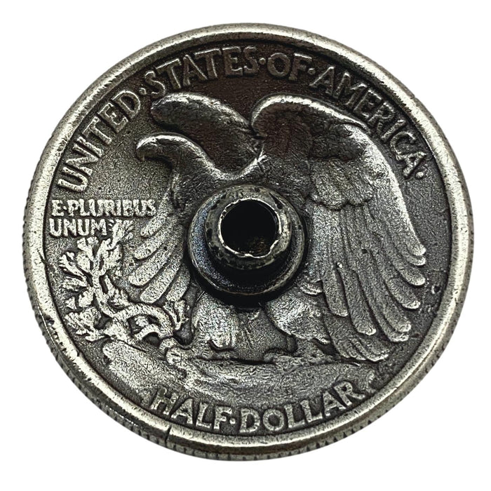 4 Pack Liberty Front Half Dollar Screw Back Conchos 1 1/8"