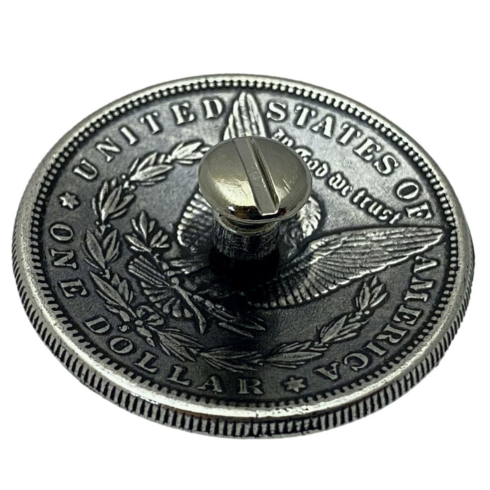 4 Pack Morgan Silver Dollar Screw Back Conchos - 1 1/2"