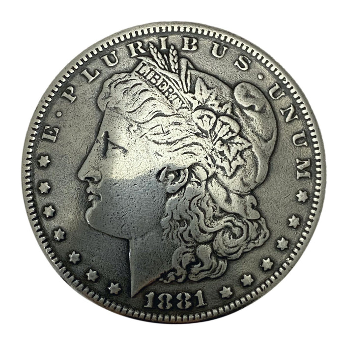 4 Pack Morgan Silver Dollar Screw Back Conchos - 1 1/2"