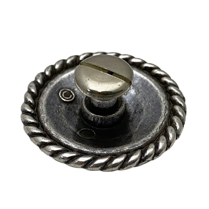 4 Pack Flower Screw Back Conchos with Braided Edge - 1 1/4"