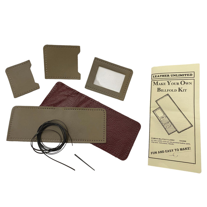Make Your Own Leather Billfold Wallet Kit - DIY Leather Accessory - Men - Women - Children