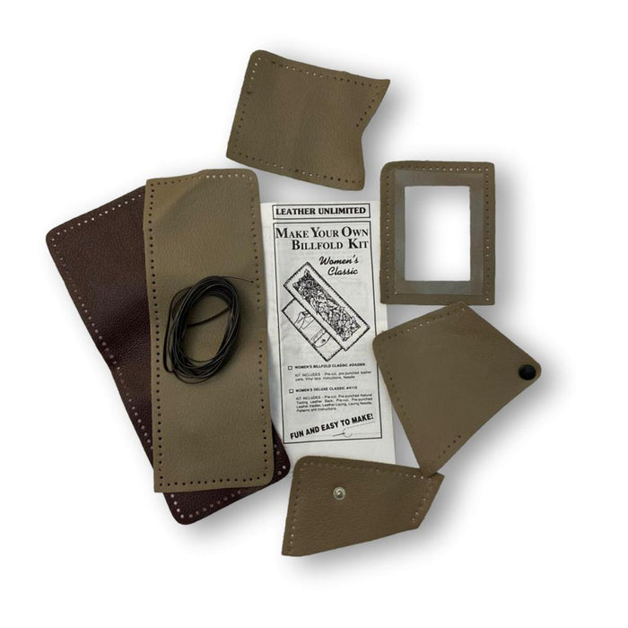 Make Your Own Leather Billfold Wallet Kit - DIY Leather Accessory - Men - Women - Children