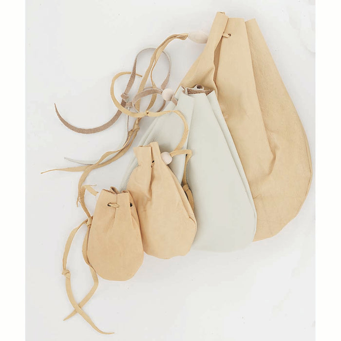 Make Your Own Drawstring Leather Pouch - DIY Drawstring Leather Bag Kit