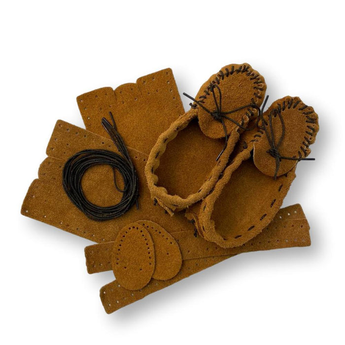 Make your own Moccasins - DIY Leather Moccasin Craft Project - Men - Women - Children - Infant - Handmade Moccasins Kit
