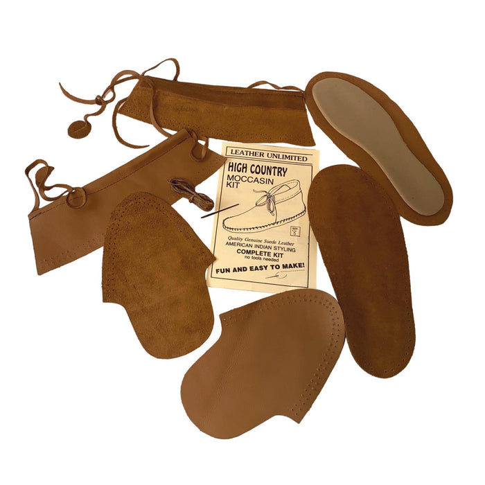 High Country Handmade Moccasin Leather Craft Kit - Make Your Own Moccasins - Men - Women - DIY Leathercraft Project
