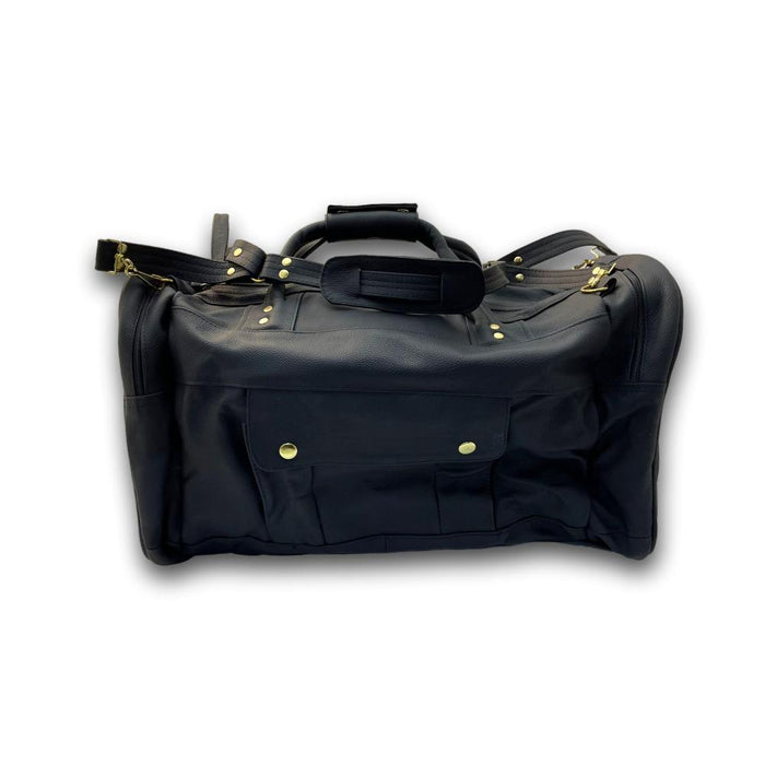 Leather Duffle Bag - Zipper Travel Tote - Weekend Bag for Men & Women - Large - Medium - Small - Black - Brown - Tan
