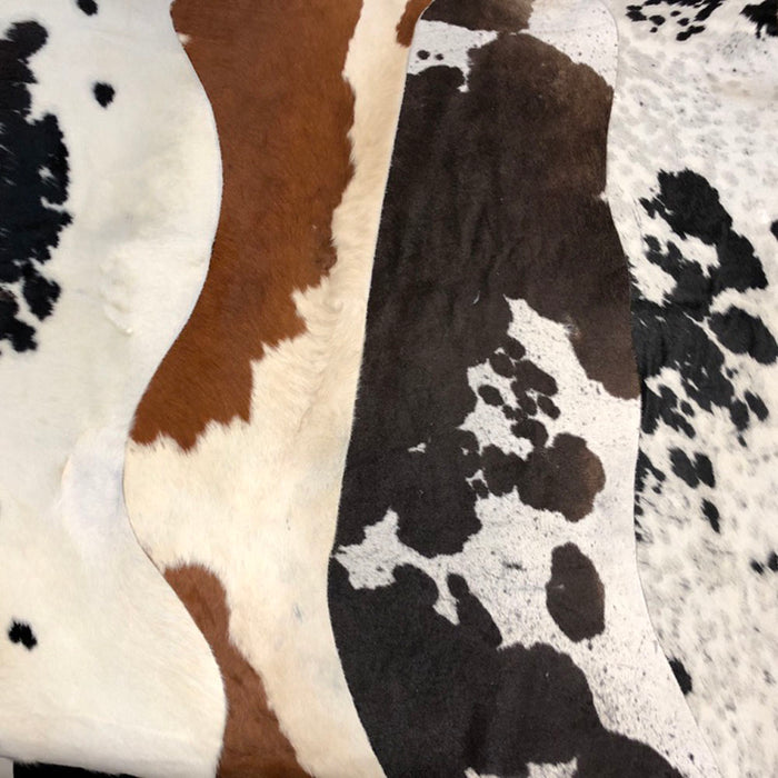 Large Hair on Hide Steer Leather Hides - Brown - Black - White - Brindle - A Grade - B Grade