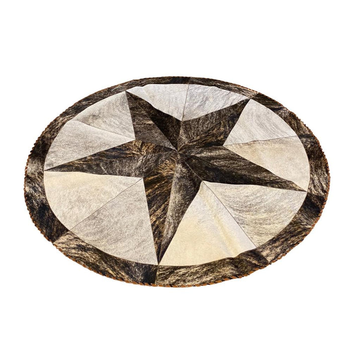 Hair on cowhide Accent Rug 5' Diameter