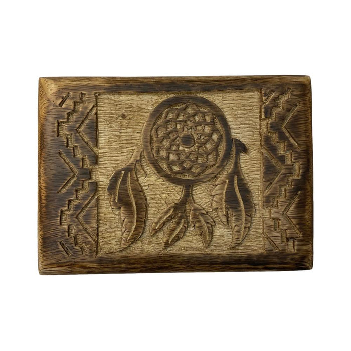 Dream Catcher Native Design Handcrafted Wooden Jewelry Box