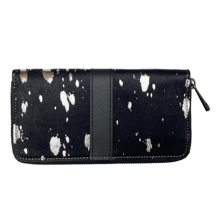 Hair on Hide Zipper Wallet - Printed Design Clutch Wallets