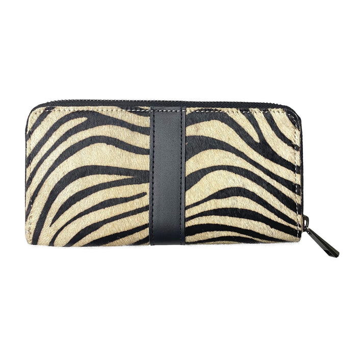 Hair on Hide Zipper Wallet - Printed Design Clutch Wallets
