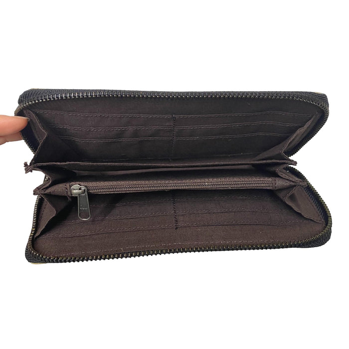 Hair on Hide Zipper Wallet - Printed Design Clutch Wallets