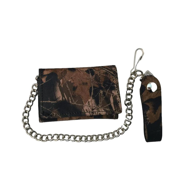 Camouflage Trucker Wallets with Chain - Trifold or Snap Closure