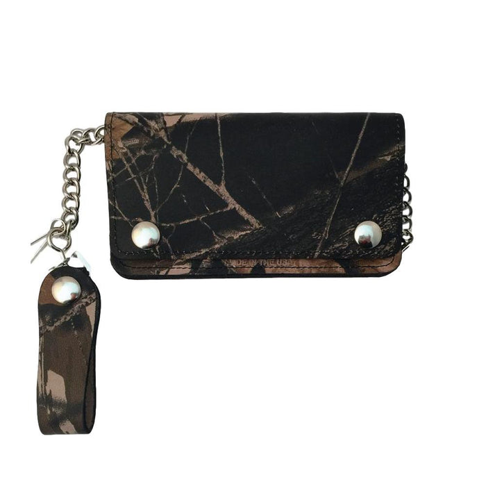 Camouflage Trucker Wallets with Chain - Trifold or Snap Closure