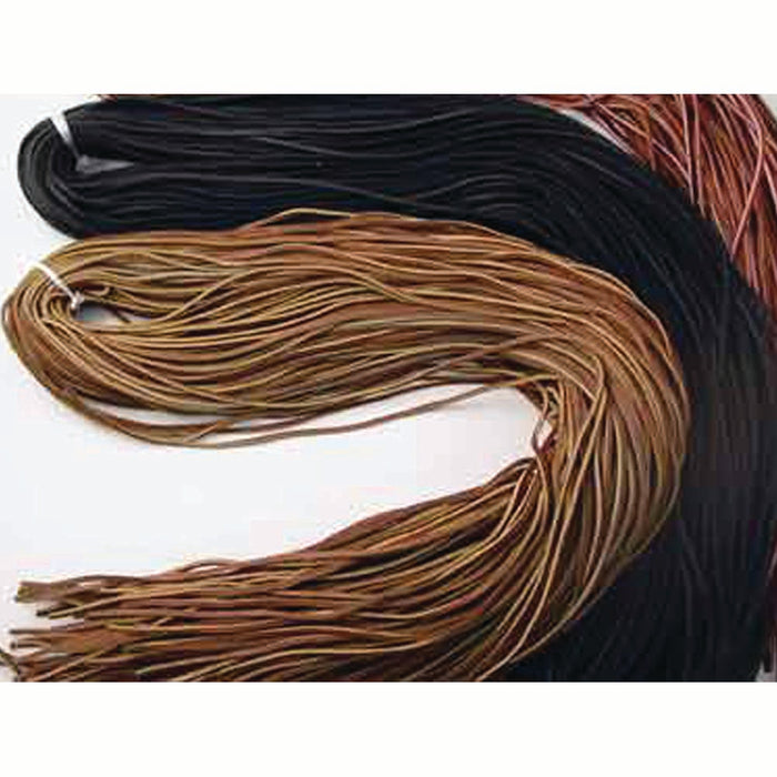 Strong Latigo Like Leather Boot Laces - Black - Brown