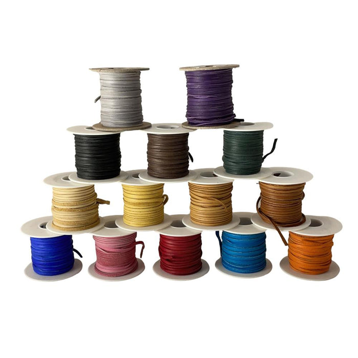 Deerskin Leather Lace Cord Spool - 50 feet x 1/8" - 36 feet x 3/16" - 25 feet x 1/4"