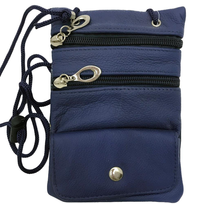 Genuine Cowhide Leather Passport Holder - Travel Wallet Safety Purse