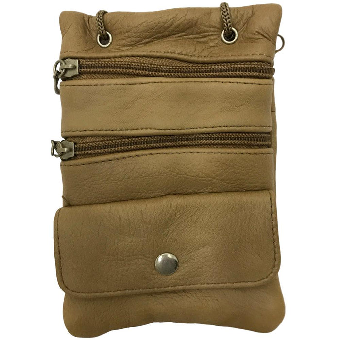 Genuine Cowhide Leather Passport Holder - Travel Wallet Safety Purse