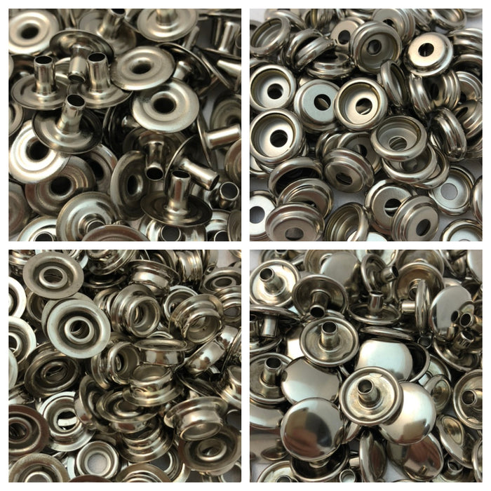 100 Heavy Duty Nickel Snaps for Leather Crafts