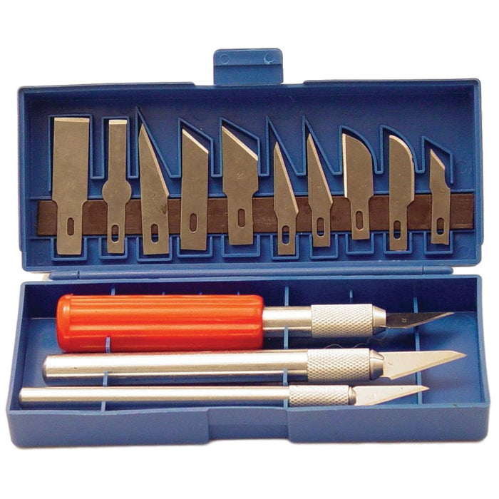 16 Piece Hobby Craft Utility Xacto Knife Set with Storage Case