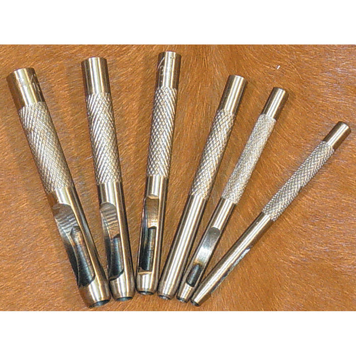 High Carbon Steel Drive Punch 6 Piece Leather Craft Tool Set