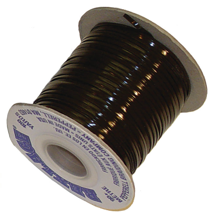 Vinyl Lace Cord Spools - Black - Brown - 100 Yards x 3/32" (3 pack) - 2500 Yards x 3/32"