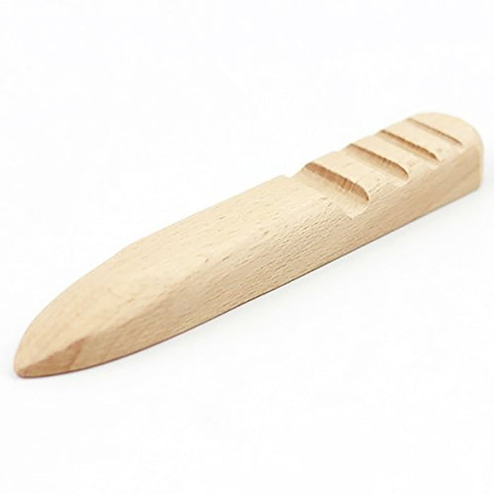 3 Piece Leather Craft Edge Slicker - Wooden Edge Burnisher Set - Round, Flat, Cake Shape