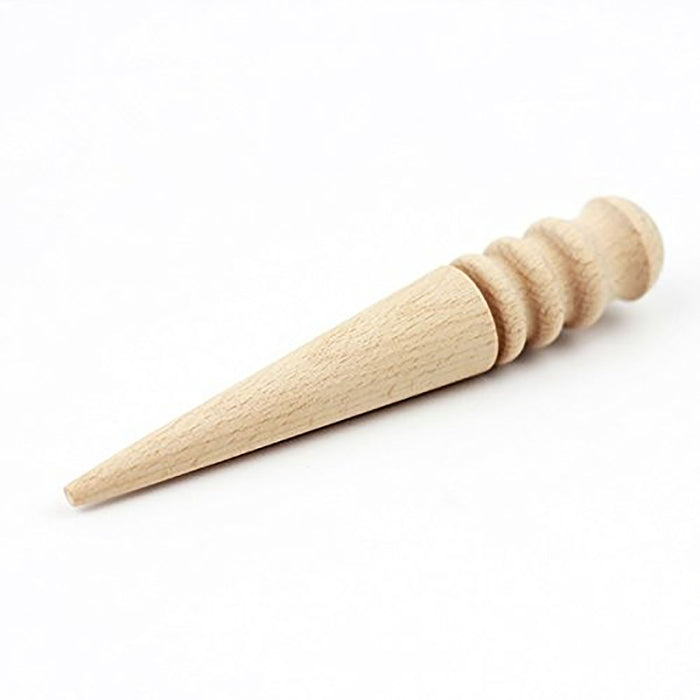 3 Piece Leather Craft Edge Slicker - Wooden Edge Burnisher Set - Round, Flat, Cake Shape