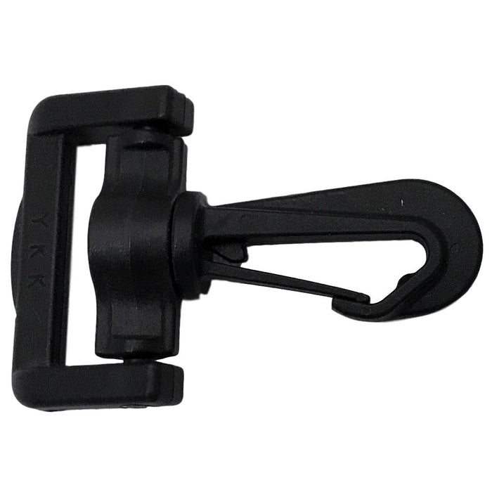 1" Snap Hook Slot - Black Nylon Hardware - 100 Pack
