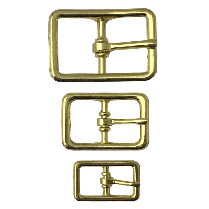 12 Pack Zinc Brass Plated Belt Buckles - 0.5" - 0.75" - 1"