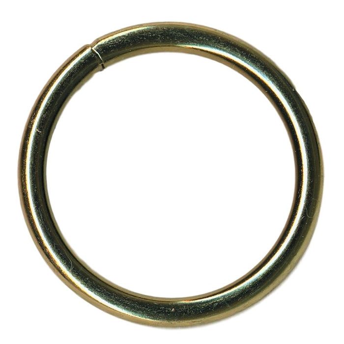 Brass Plated Welded O Ring - Circular Circle Shaped Ring - 2", 1.5", 1"