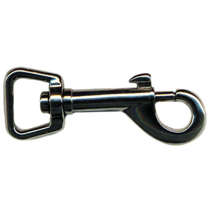 Nickel Die Cast Snap - Swivel Snap Hook Square Ring - 5/8" x 2.5"