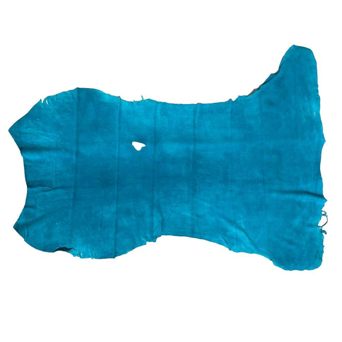 Natural Deerskin Splits Suede Leather Hides in Turquoise, Red, Smoke, Gold and Nutmeg