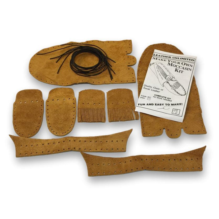 Make your own Moccasins - DIY Leather Moccasin Craft Project - Men - Women - Children - Infant - Handmade Moccasins Kit