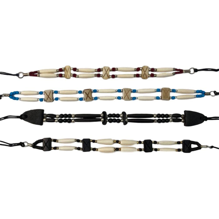 Native Style Adjustable Bone Choker Necklaces