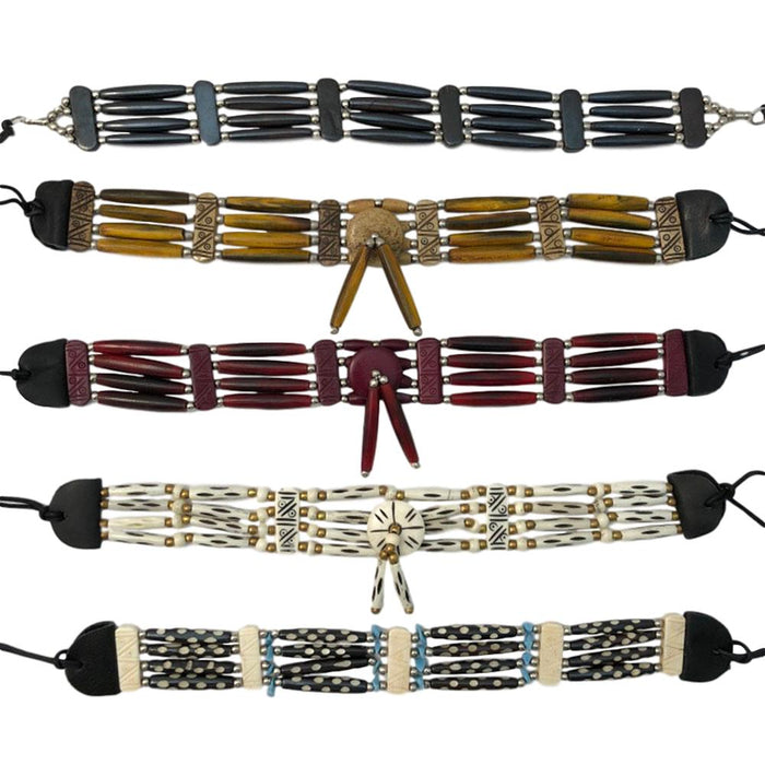 Native Style Adjustable Bone Choker Necklaces