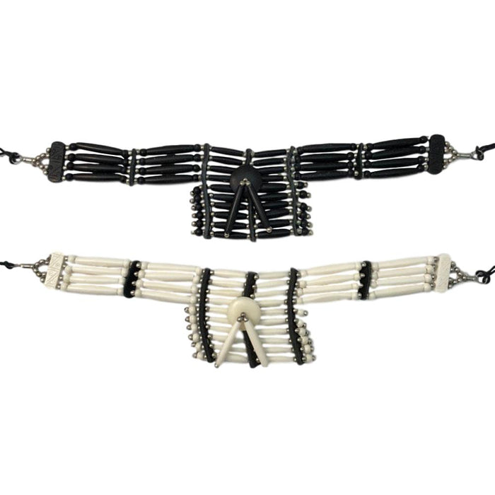 Native Style Adjustable Bone Choker Necklaces