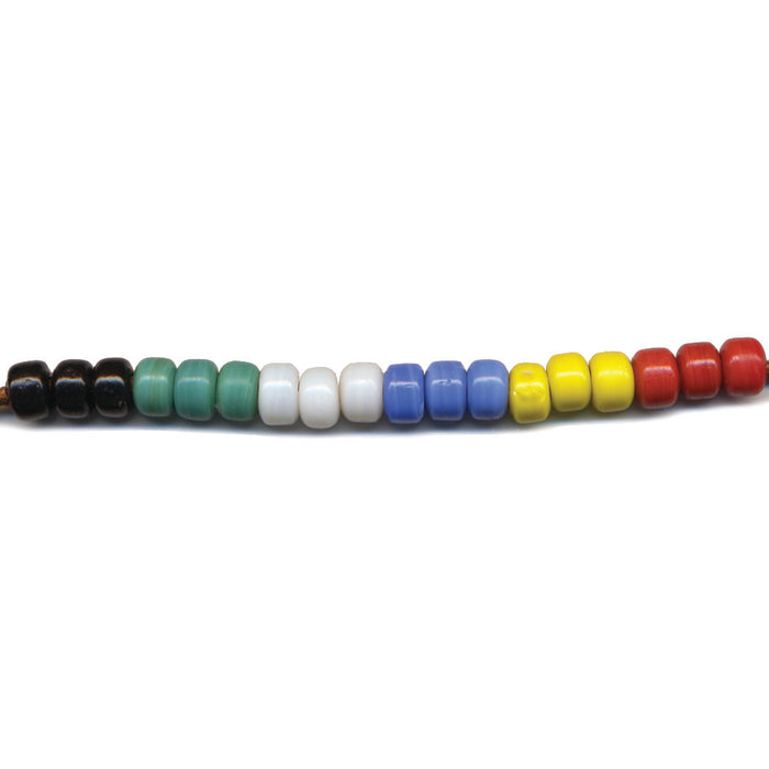 Czech Glass Crow Beads for Crafts & Jewelry Making - Black Blue Green Red White Yellow - 9 mm beads