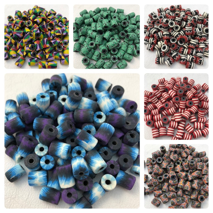 Stylish Colorful Jewelry Making Craft Beads - Assorted Pack of 100 Fimo Beads