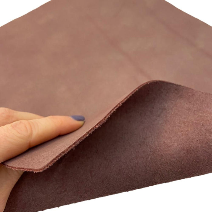 Orchid Upholstery Leather - Large Full Hides - Extra Large Full Hides - Cowhide Die Cut Squares