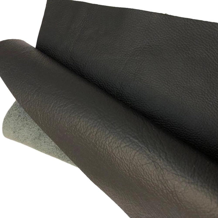 Black Upholstery Leather - Large Full Hides - Extra Large Full Hides - Cowhide Die Cut Squares