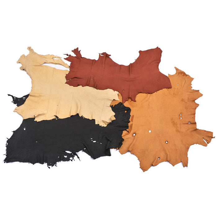 B Grade Deerskin Large Leather Hides - 2-3 oz