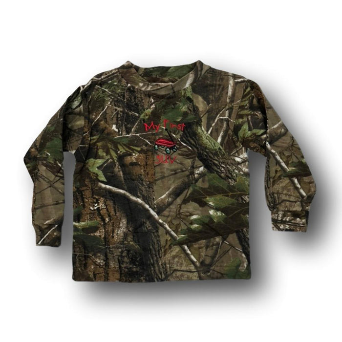 "My First SUV" Long Sleeve Little Hunter Camo T-shirt - 2T - 4T