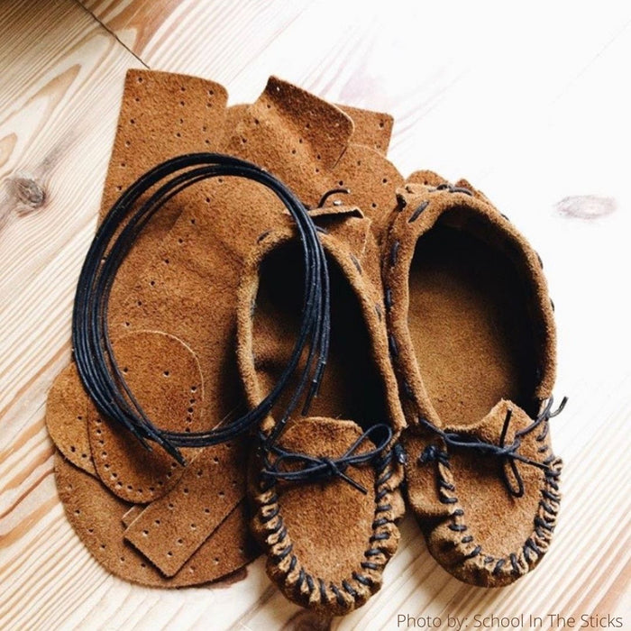 Make your own Moccasins - DIY Leather Moccasin Craft Project - Men - Women - Children - Infant - Handmade Moccasins Kit