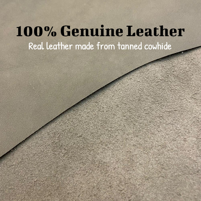 Light Gray Upholstery Leather - Large Full Hides - Extra Large Full Hides - Cowhide Die Cut Squares